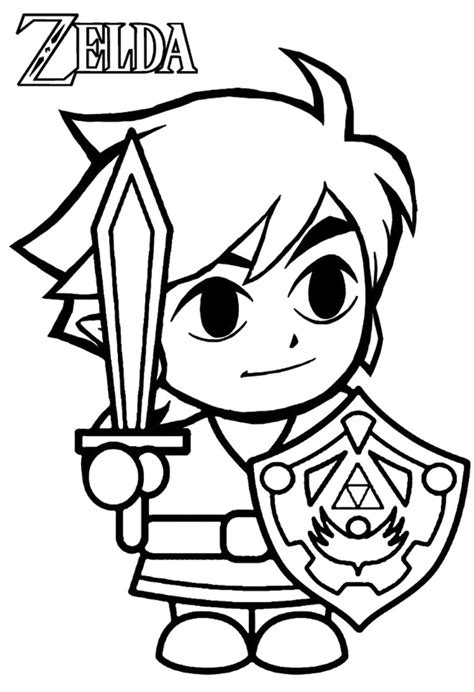 legend of zelda link coloring pages